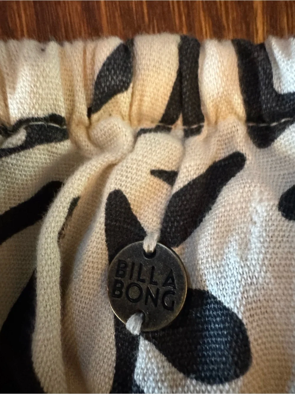 Billabong Black and White Abstract Print Joggers